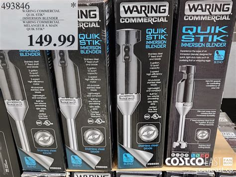 Waring Commercial Quik Stik Immersion Blender Costco