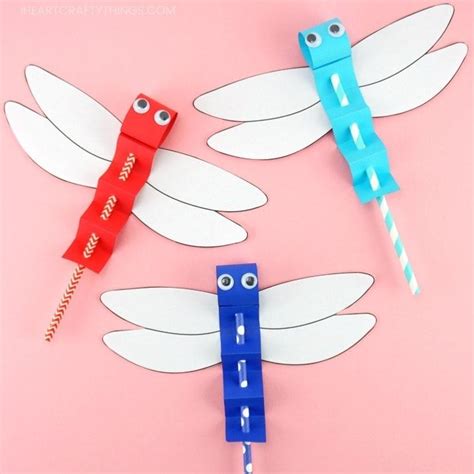 Dragonfly Craft Template Easy Paper Craft For Kids Insect Crafts