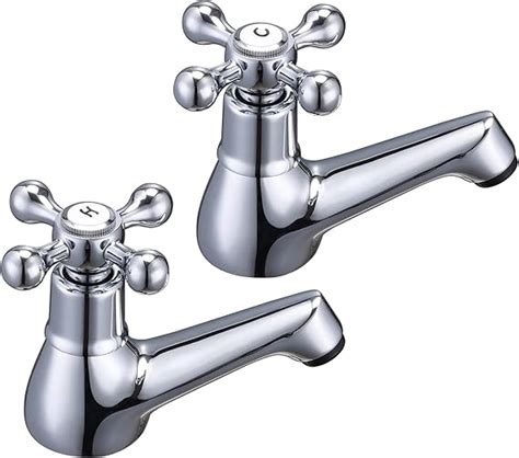 Wasserrhythm Basin Taps Pair Bathroom Sink Taps Mixers Victorian