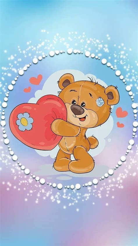 A Teddy Bear Holding A Heart With The Word Teresa On It S Chest And