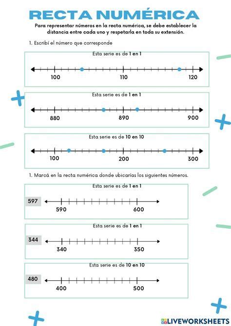 Recta Numerica Ficha Con Ejercicios Gratis Para Infantil Ffd Recta