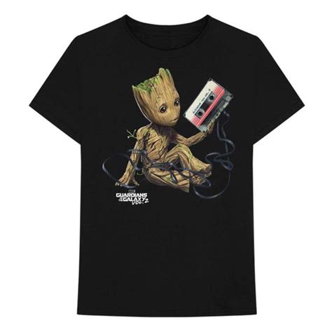 Camiseta Marvel Comics Unisex Guardians Of The Galaxy Groot With Tape