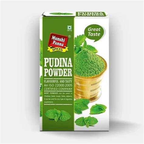 Mint 50g Munshi Panna Pudina Powder For Seasoning Packaging Type Box