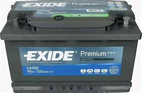 Аккумулятор автомобильный 12v 90 Ah EXIDE Premium 90 Ah 720 A обратная ...