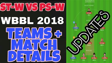 Psw Vs Stw Dream Team Wbbl Prediction Winning Team And Preview