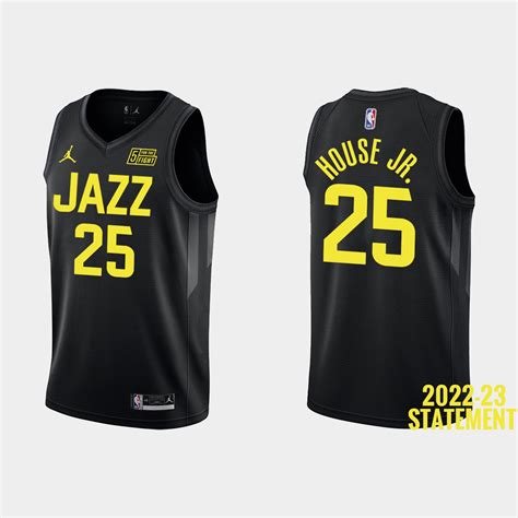 Utah Jazz Danuel House Jr Black Statement Edition Jersey