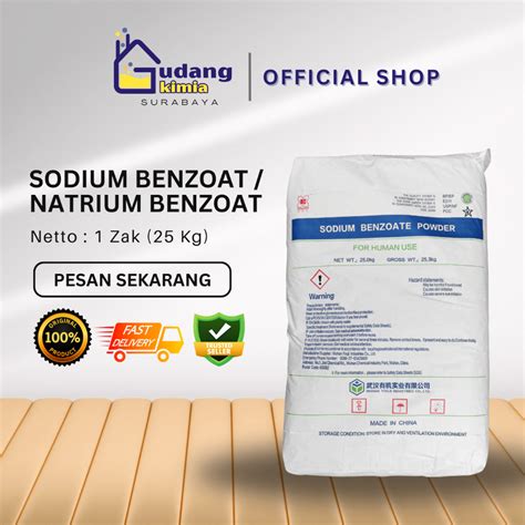 Jual Sodium Benzoat Natrium Benzoat Pengawet Makanan 25 Kg Shopee