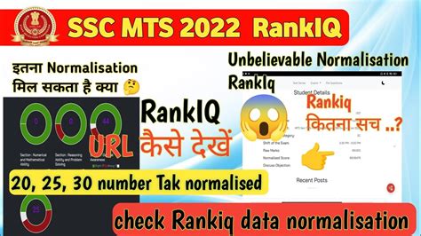 Ssc Mts Rankiq Normalisation Ssc Mts Cutt Off Rankiq Youtube