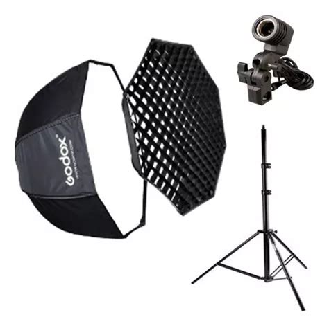 Kit Softbox Godox Cm Grid C Colmeia Octabox Luz Cont Nua V V