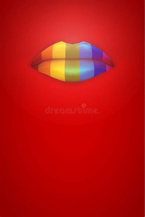 Rainbow Color Lips Stock Vector Illustration Of Decoration 83487162