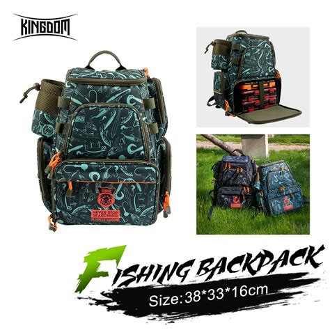 Kingdom Mochila Multifuncional Para Aparejos De Pesca Bolsa Impermeable