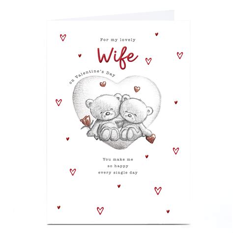 Buy Personalised Hugs Valentine S Day Card You Make Me Happy Every Day Wife For Gbp 1 79