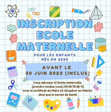 INSCRIPTION ECOLE MATERNELLE 2023 2024 Mairie D Aigues Vives Aude