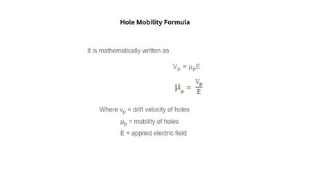 Hole Mobility Defination Siliconvlsi