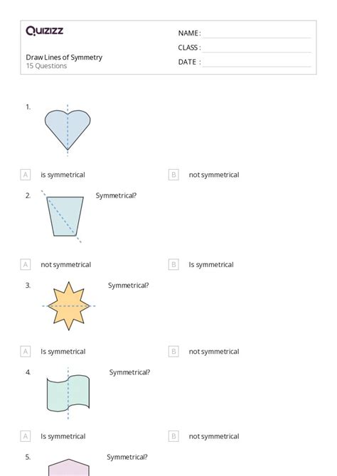 50 Lines Of Symmetry Worksheets For 4th Class On Quizizz Free