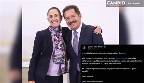 Nacho Mier Felicita A Sheinbaum Por Ser La Candidata Presidencial De Morena