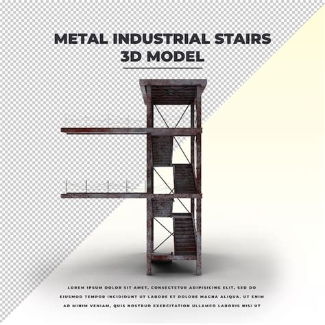 Premium PSD | Metal industrial stairs