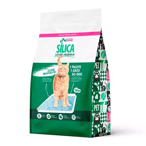 Areia Sanit Ria Para Gato Silica Petlike Grossa Kg