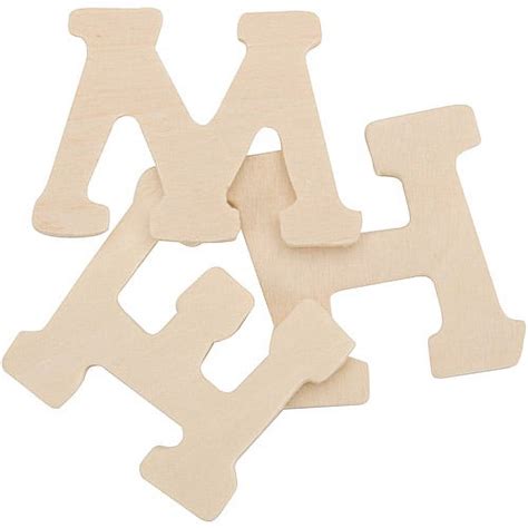 Darice Wood Casual Day Letters 36 Piece