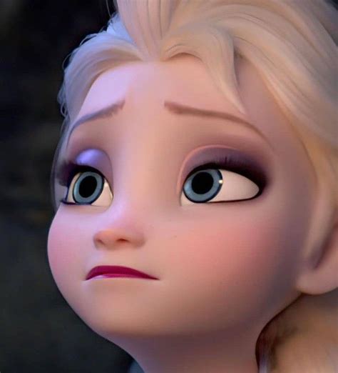 An Animated Frozen Princess With Blue Eyes And Blonde Hair Looking To