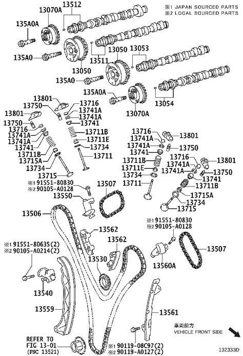 Lexus Rx 350 Engine Variable Valve Timing Vvt Oil Control Valve 135a00p031 Genuine Lexus Part