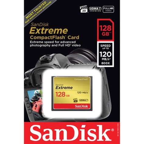 SanDisk 128GB Extreme Compact Flash Osfoura Photography Equipment