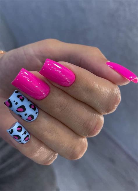 50 Pretty Summer Nails In 2022 For Every Taste Blue Leopard And Hot