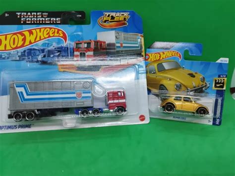 Hot Wheels Optimus Prime Transformers Track Fleet Gold Bumblebee Picclick Uk