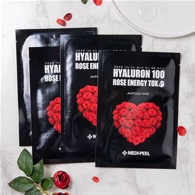 [Medi-Peel] Ампульная омолаживающая маска с розой Hyaluron 100 Rose ...