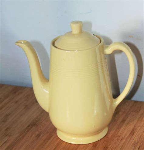 Coffee Pot Woods Ware In Jasmine Yellow Utility Ware 1940s Etsy UK