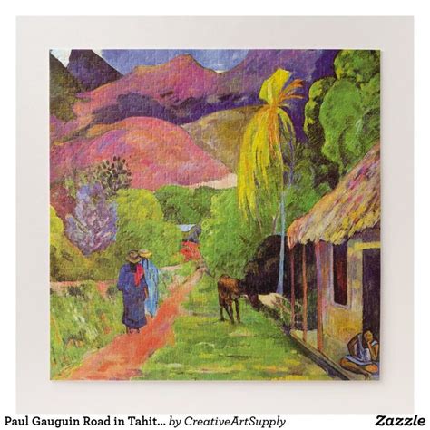 Paul Gauguin Road In Tahiti Vintage Fine Art Jigsaw Puzzle Zazzle