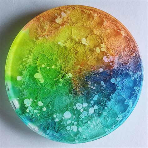 Rainbow Resin Coaster Resin Art Coasters Resin