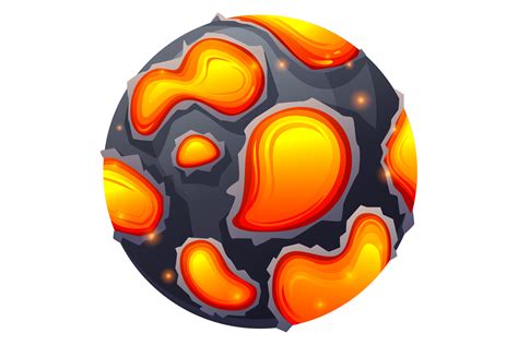 Hot Magma Planet Cartoon Icon. Fantastic Graphic by ladadikart ...