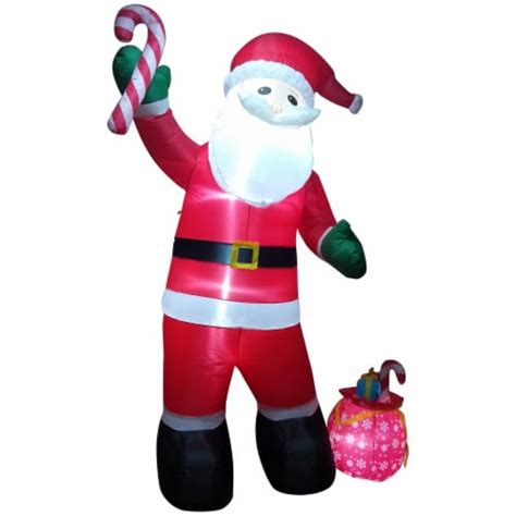 Northlight Led Lighted Inflatable Santa Claus With Toy Sack Outdoor