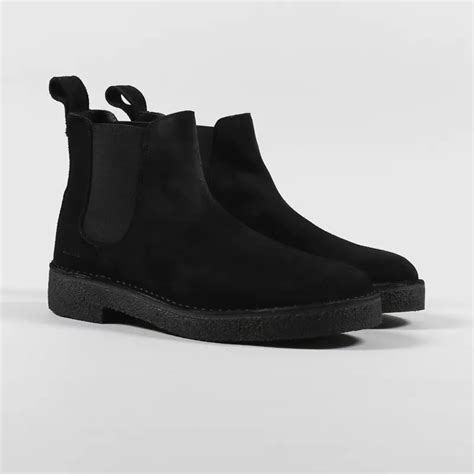 Clarks Originals Mens Desert Chelsea Boots Black Suede