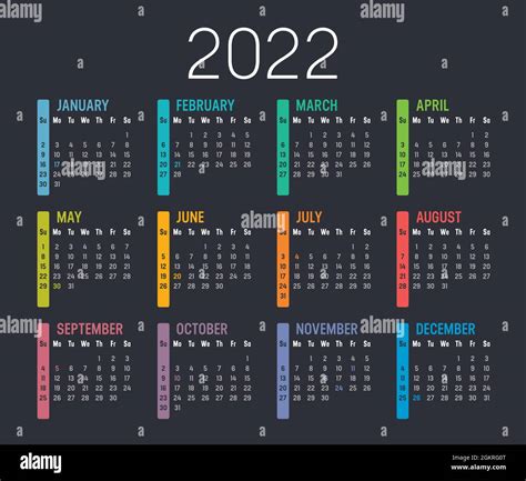 Calendario 2022 Animado Para Imprimir