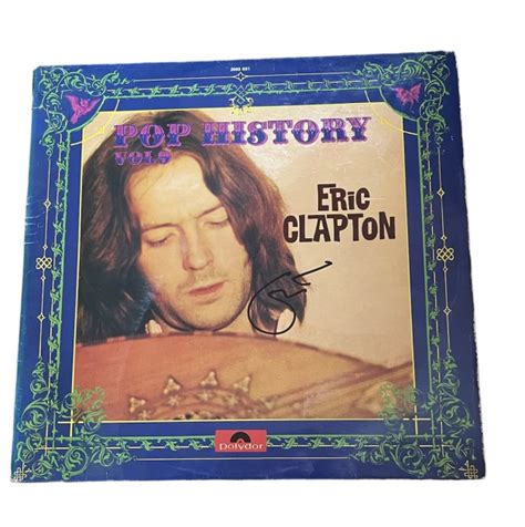 Eric Clapton Signed Pop History Volume 9 Vinyl Lp Charitystars