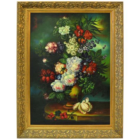 Ornate Gilt Framed Oil Painting Floral Bouquet Still Life Signed James ...