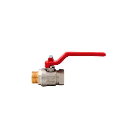 VALVULA DE BOLA IDEAL PN50 ROSCA GAS M H ISO 228 1 PALANCA ROJA