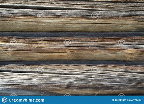 Fond Le Mur D Une Ancienne Maison En Bois En Rondins Image Stock