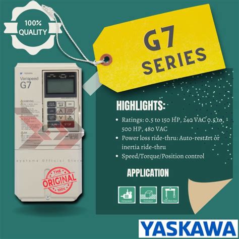 Jual AC INVERTER YASKAWA VARISPEED G7 TYPE CIMR G7A42P2 2 KW 400V