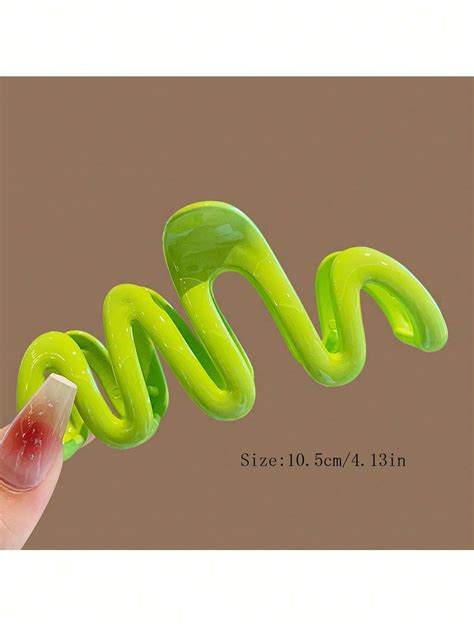 Dopamine Color Wave Hair Claw Clip Back Head Hair Cuff Hair Claw