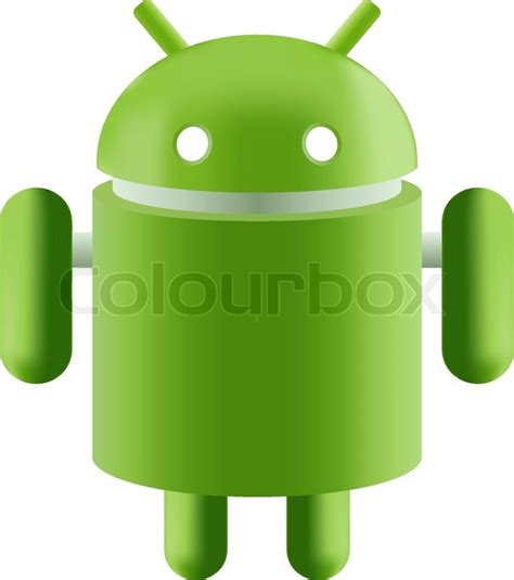 Android Robot green on a white background | Stock Vector | Colourbox