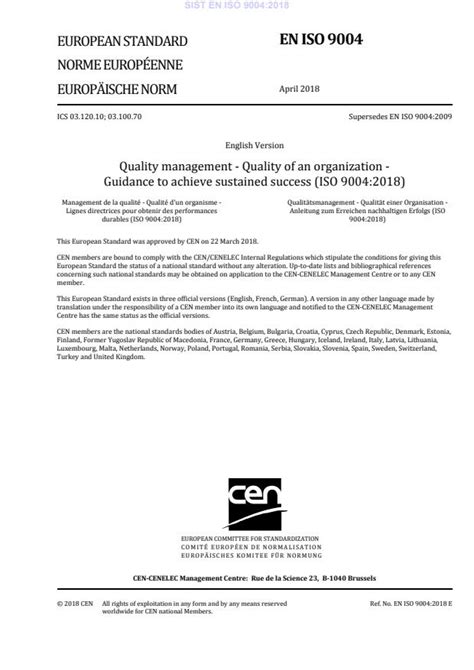 EN ISO 9004:2018 - Quality management - Quality of an organization ...
