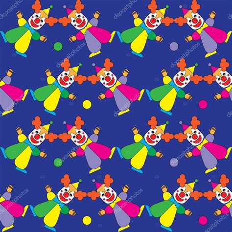 Seamless vector decorative background with clowns Stock Vector by ...