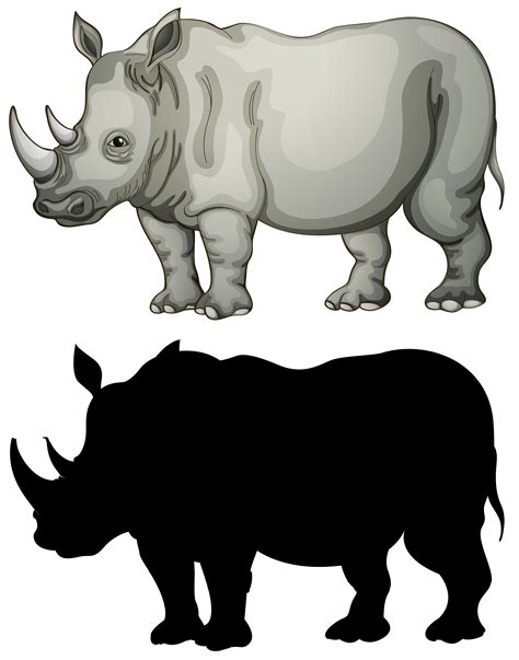 Set Of Rhinoceros Character 419903 Vector Art At Vecteezy