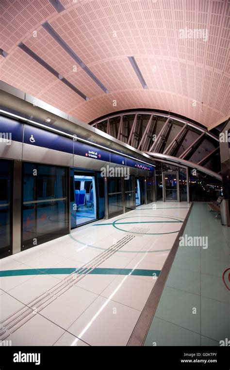 Metro station, Dubai, UAE Stock Photo - Alamy