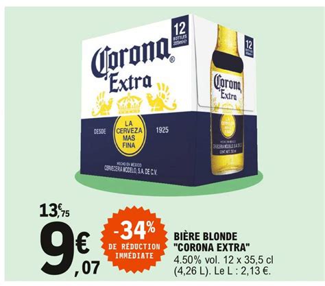 Promo Bière Blonde corona Extra chez E Leclerc iCatalogue fr