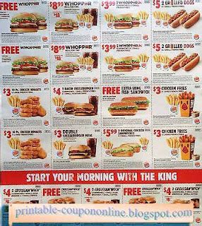 Printable Coupons 2021: Burger King Coupons