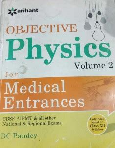 Objective Physics For Medical Entrances Vol Class Th Buy Objective